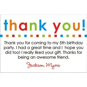 Colorful Thank You Cards