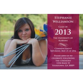 Grad on Display Graduation Photo Invitation / Announcement - ANY COLOR