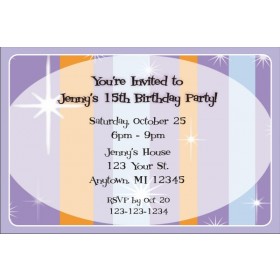 Retro Purple Invitations