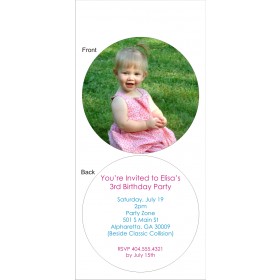 Photo Circle Die-Cut Invitation