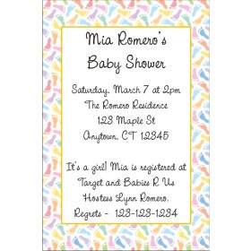 Baby Footprints Invitation