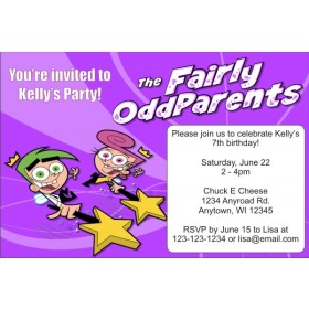 Fairly Odd Parents Invitations -Purple
