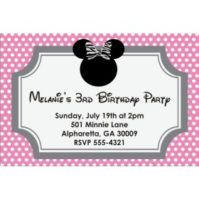 Mousy Dots Invitation (Similar to Minnie Mouse)