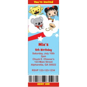 Ni Hao Kai-Lan Ticket Style Invitations (slim style)