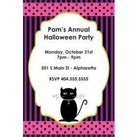 Spooky Kitty Halloween Party Invitation