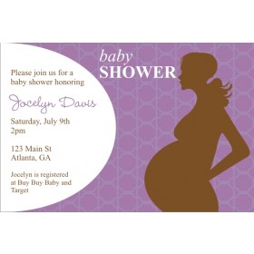 Mod Momma Baby Shower Invitation - Purple