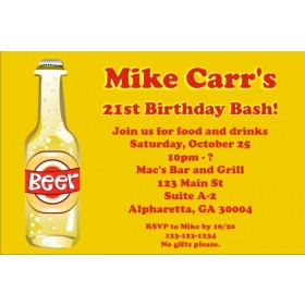 Beer Invitations - Great for 21st Birthday