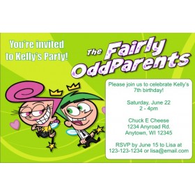 Fairly Odd Parents Invitations - Green