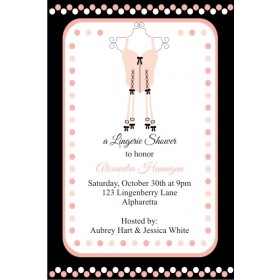 Lingerie Bridal Shower Bachelorette Party Invitation