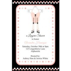 Lingerie Bridal Shower Bachelorette Party Invitation