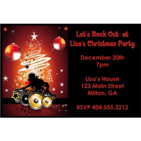 Christmas DJ Holiday Party Invitation