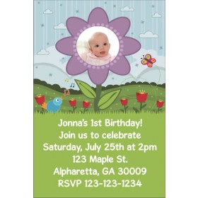 Flower Photo Invitation