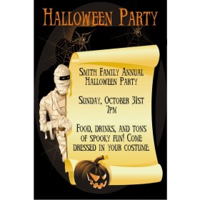 Mummy Halloween Party Invitation