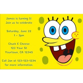 Spongebob Squarepants Invitations 2