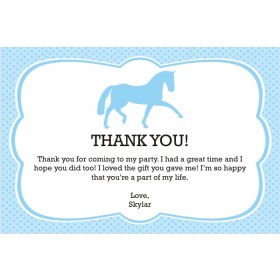 Horse Thank You Card - Custom Color