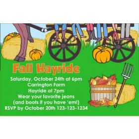 Fall Autumn Hayride Invitation