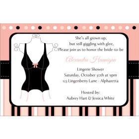 Lingerie Bridal Shower Bachelorette Party Invitation 3