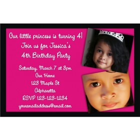 Photo Invitation 13 (Hot Pink and Black)