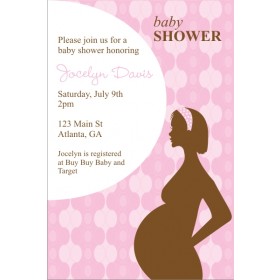 Mod Momma Baby Shower Invitation - Pink