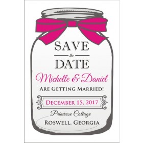 Mason Jar Save the Date Card