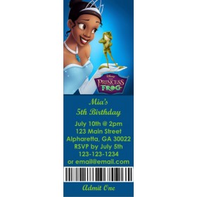 Princess and the Frog Princess Tiana Ticket Style Invitation (slim style)