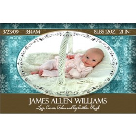 Newborn Baby Birth Announcement 4 (blue)