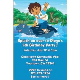 Go Diego Go! Invitations- Water Turtle