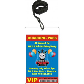 Thomas the Train Tank Engine VIP Pass Invitation w Lanyard