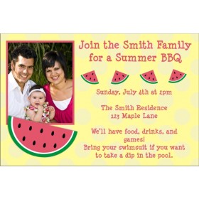 Watermelon Photo Invitation