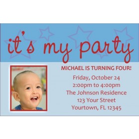 It's My Party Invitations (Blue)