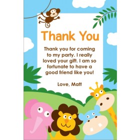 Party Animals Thank You Card