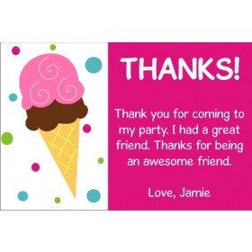 Ice Cream Thank You Cards