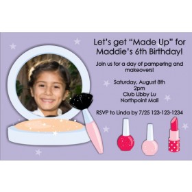 Make-up Makeover Photo Invitation ALL COLORS