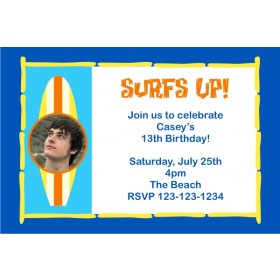 Surf Board Photo Invitation