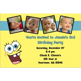 Spongebob Squarepants Photo Invitations