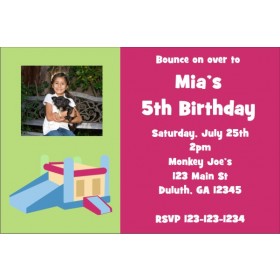 Bounce Castle Photo Invitation 2 - ALL COLORS