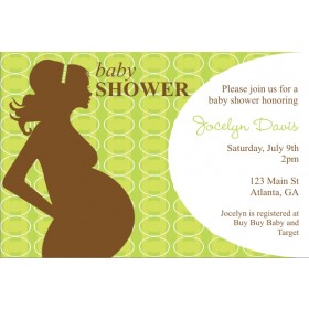 Mod Momma Baby Shower Invitation - Green