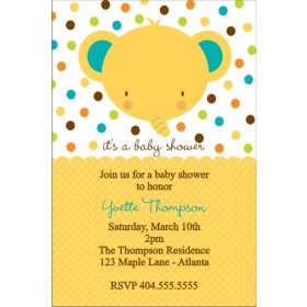 Baby Elephant Baby Shower Invitation