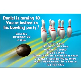 Bowling Invitations