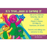 Barney Invitations Personalized Party Invites