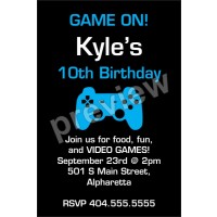 Free video game party invitation templates