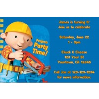 6pk Bob the Builder Invitations & Envelopes Children's Birthday Party Stationary 