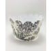 Vintage Black Damask cupcake wrappers