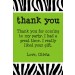 Zebra Animal Print Thank You Cards (All Colors)