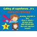 Superhero Superman Inspired Birthday Invitation