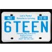 Sweet 16 License Plate Birthday Invitation - Blue