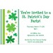 St. Patrick's Day Party Invitation - Shamrocks n Stripes