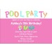 Pool Party Invitations 3 - Pink