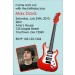 Electric Guitar Photo Invitation 2 - Blue and Red