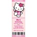 Hello Kitty Ticket Style Invitations (slim style)